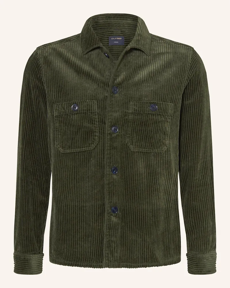 Olymp Cord-Overjacket gruen Dunkelgrün