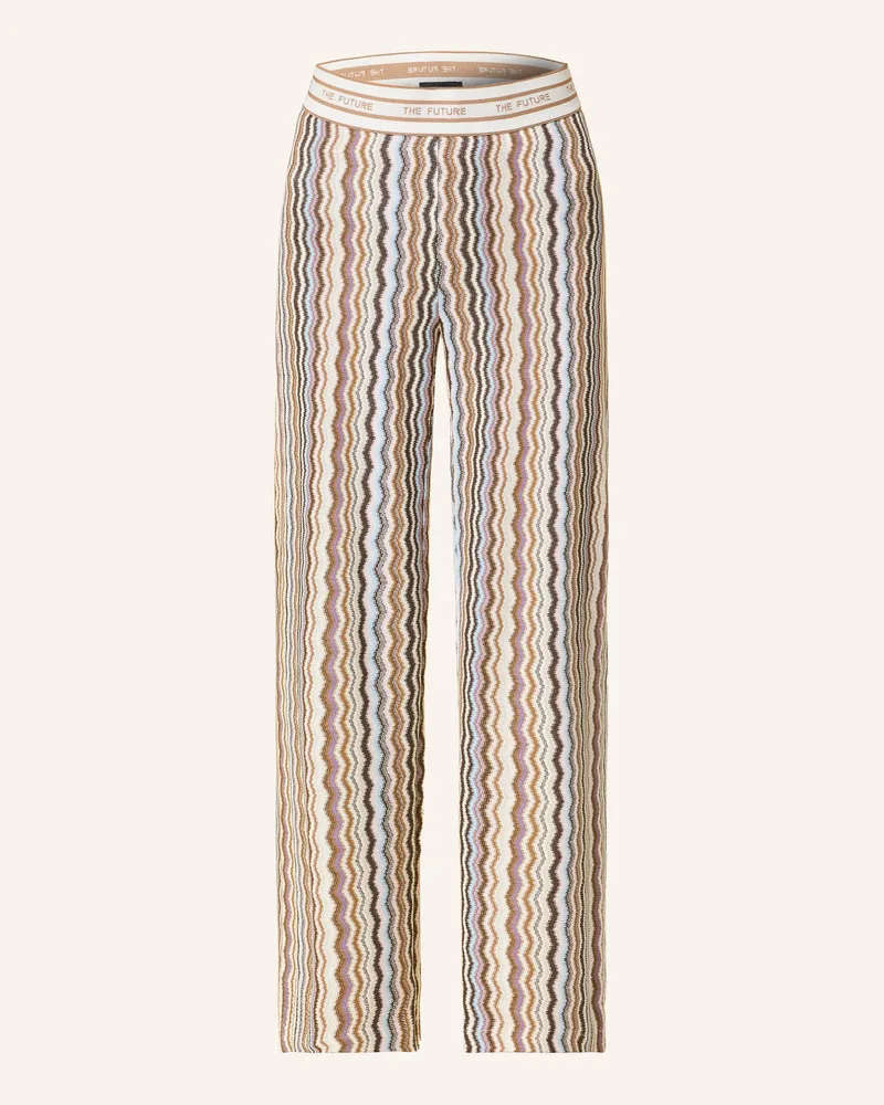 Cambio Hose Allison Mit Glitzergarn lila Weiss