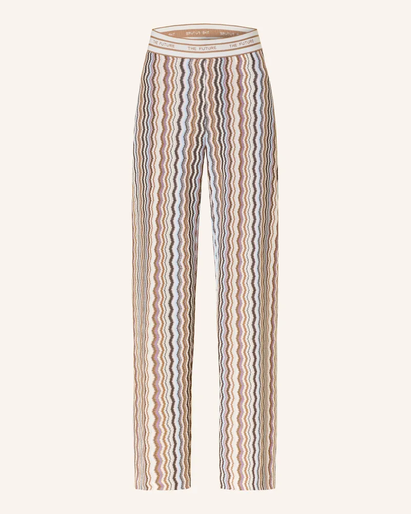 Cambio Hose Allison Mit Glitzergarn lila Weiss