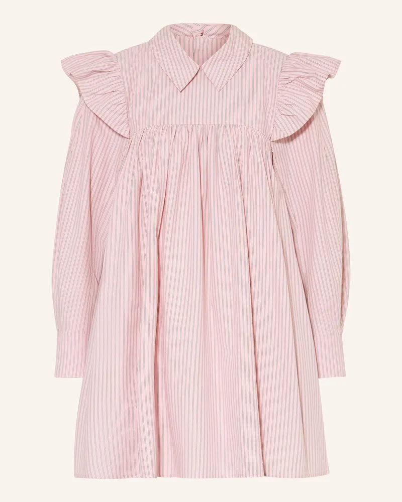 Ganni Kleid Mit Rüschen rosa Rosa