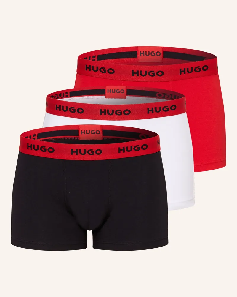 HUGO BOSS 3er-Pack Boxershorts schwarz Weiss