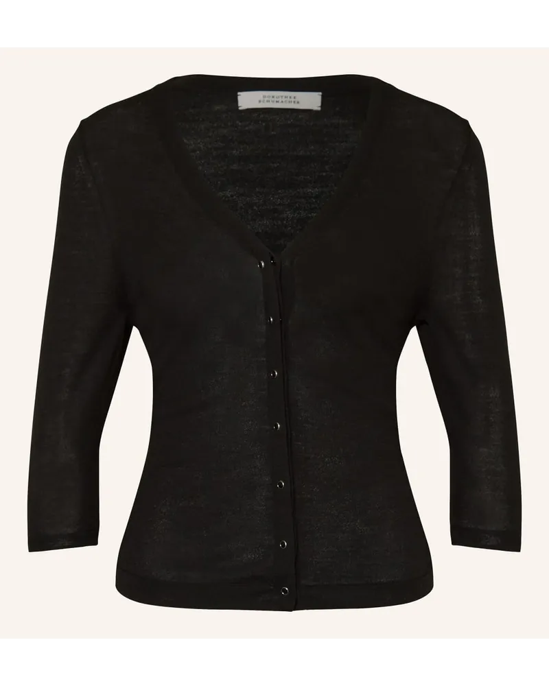 Dorothee Schumacher Strickjacke REFINED ESSENTIALS CARDIGAN mit Schwarz