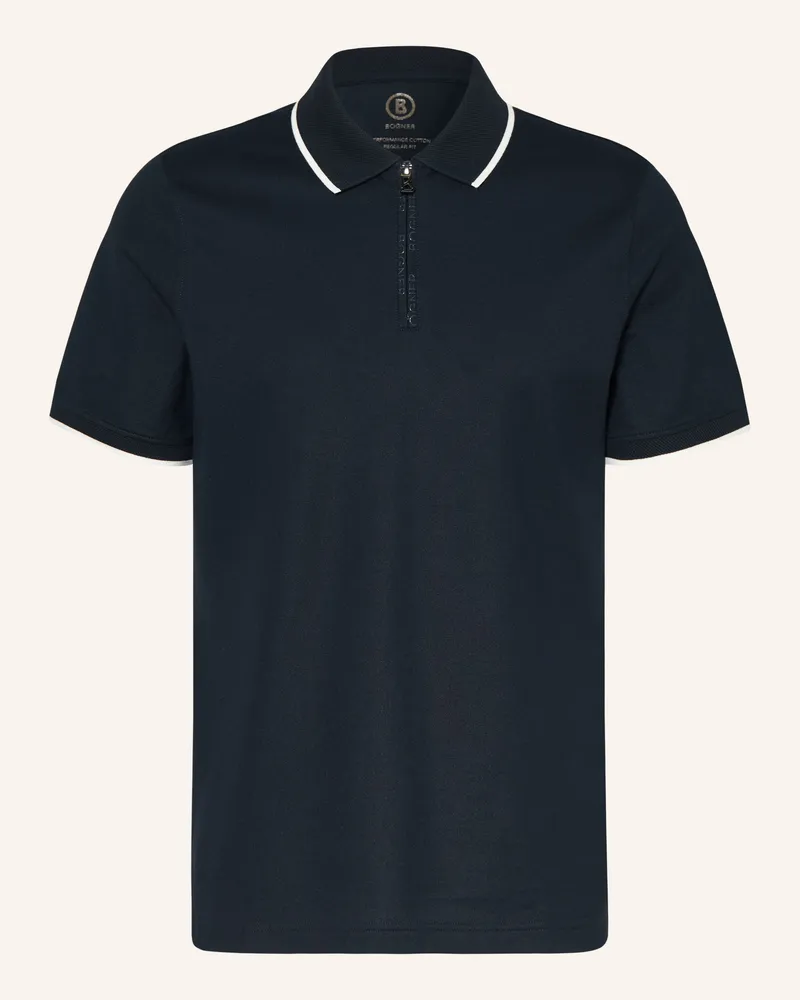 Bogner Piqué-Poloshirt Timo Regular Fit blau Schwarz