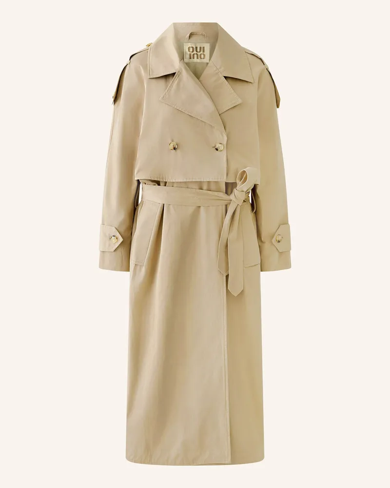 Oui  2-in-1-Trenchcoat Camel