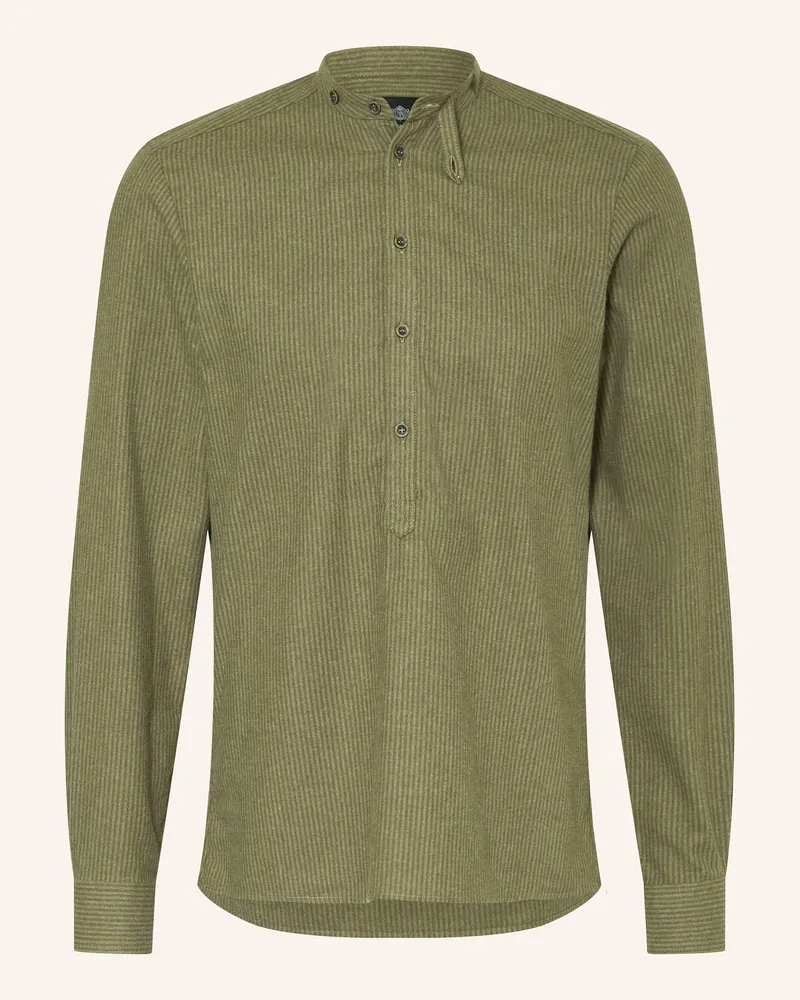 Hammerschmid Trachtenhemd Slim Fit mit Stehkragen Grün