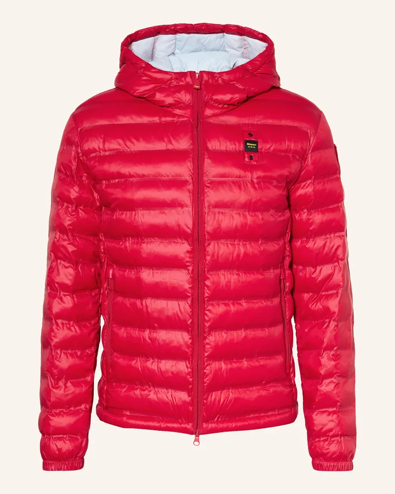 Blauer Steppjacke Charles blau Rot