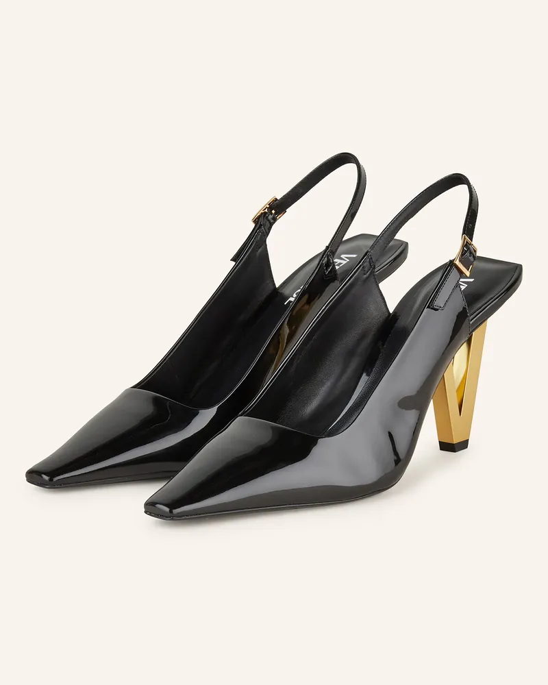 Versace Sling Pumps Schwarz