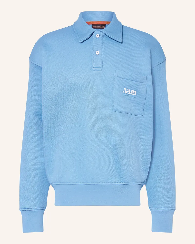 Napapijri Jersey-Poloshirt MIRRAT Hellblau
