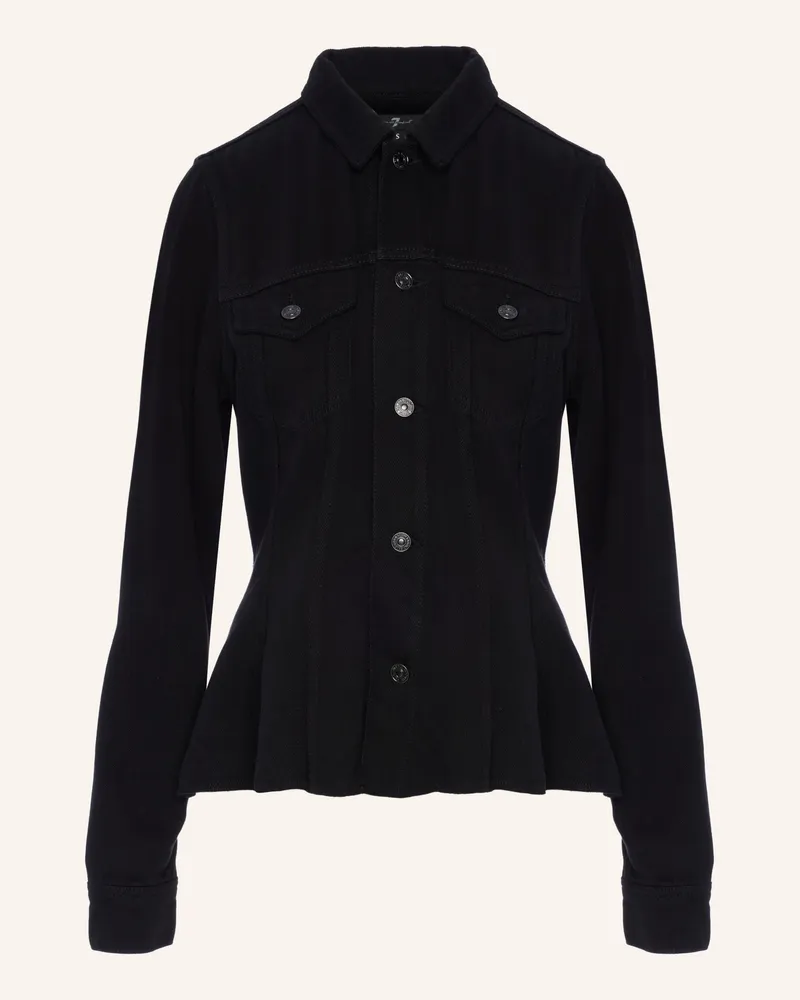 7 for all mankind Jacket FLOUNCE TRUCKER Schwarz