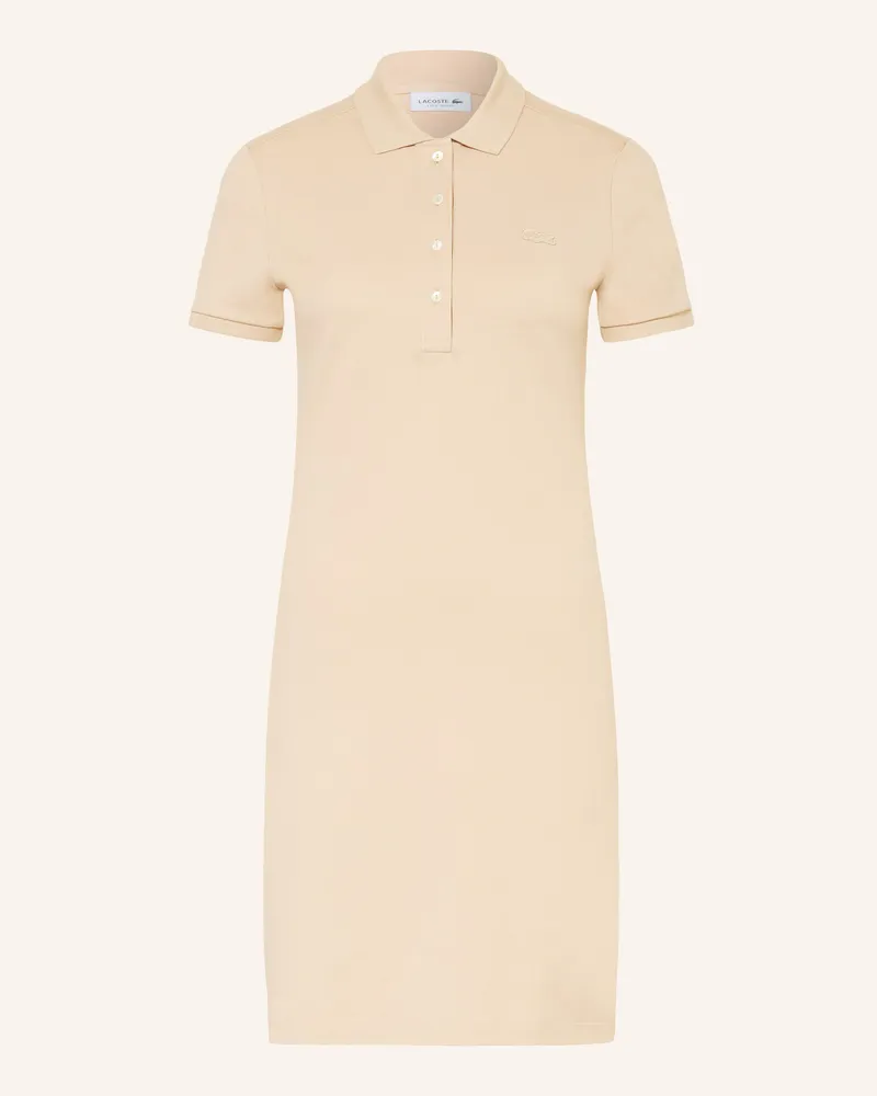 Lacoste Piqué-Polokleid braun Beige