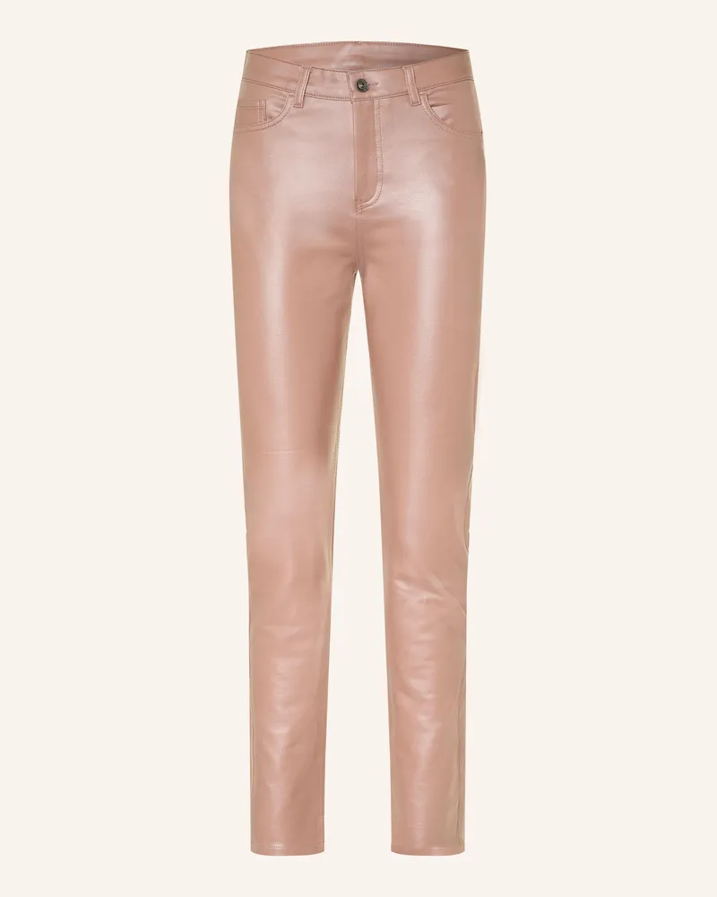 monari Hose In Lederoptik braun Rosé