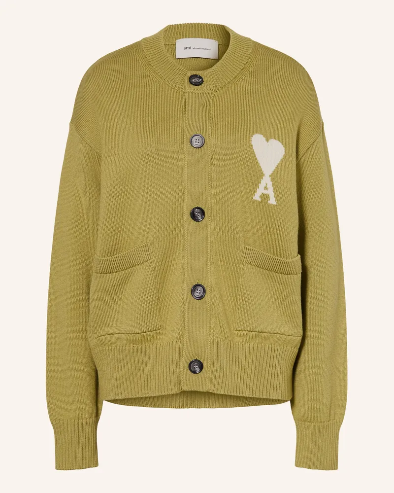 AMI Paris Strickjacke gruen Oliv