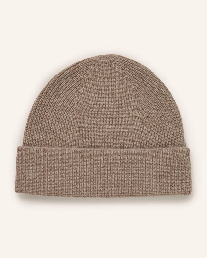 Ermenegildo Zegna Cashmere-Mütze OASI Hellbraun