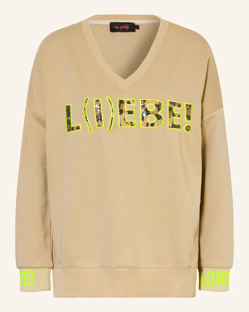Miss Goodlife Sweatshirt Mit Pailletten beige Beige