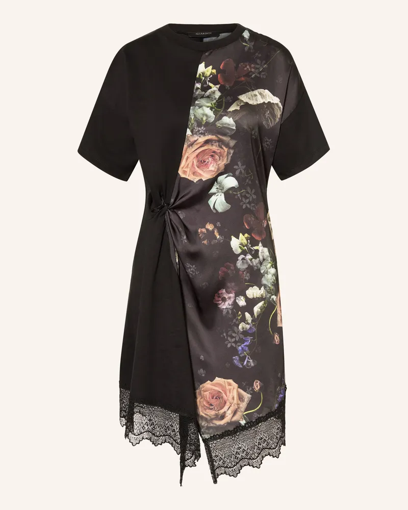 AllSaints Kleid Lana Lace Im Materialmix Mit Spitze schwarz Schwarz