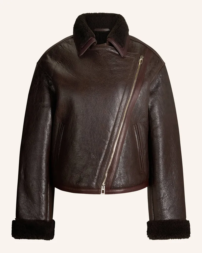 JOOP! Lederjacke Dunkelbraun