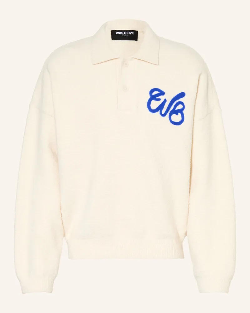 WRSTBHVR Strick-Poloshirt Lev weiss Weiss