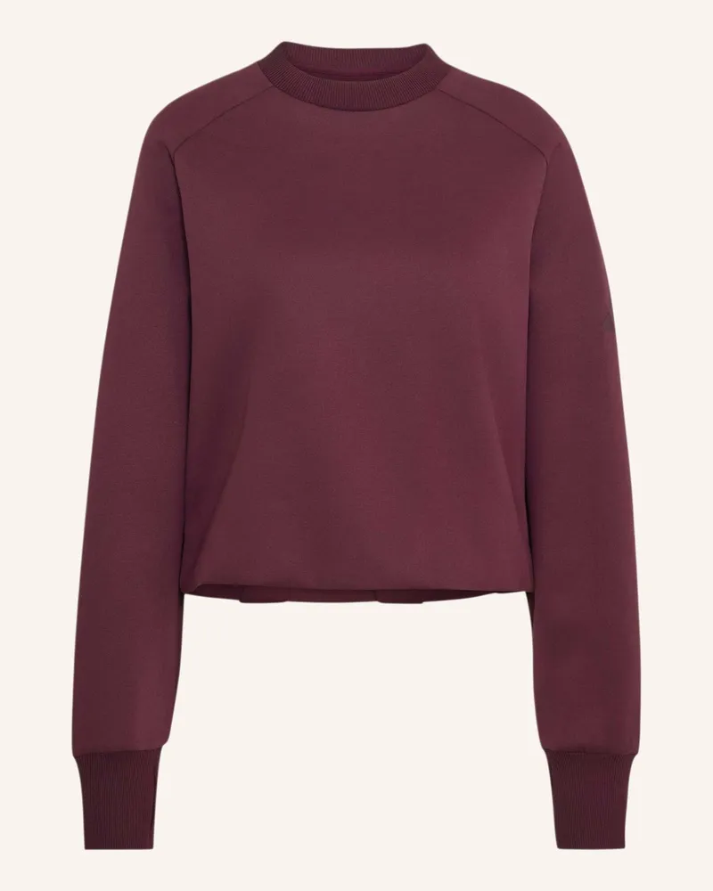 adidas Soft Lux Winter-Sweatshirt, Gewirktes Material rot Rot
