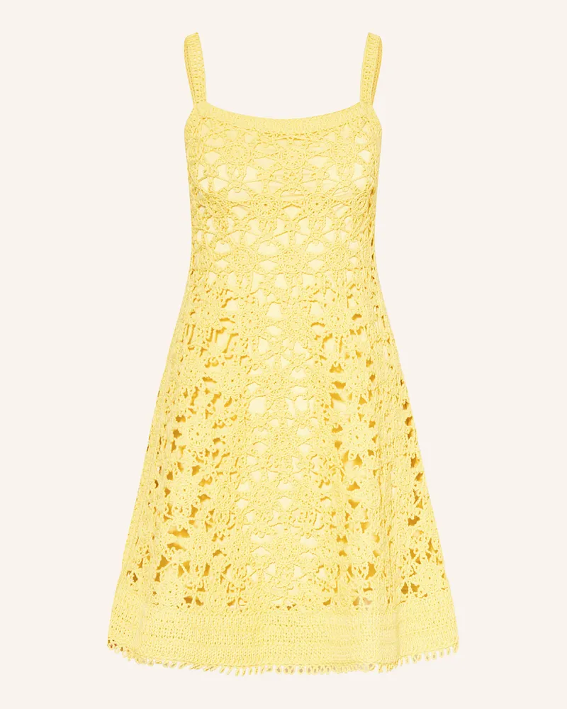 Maje Häkelkleid Gelb