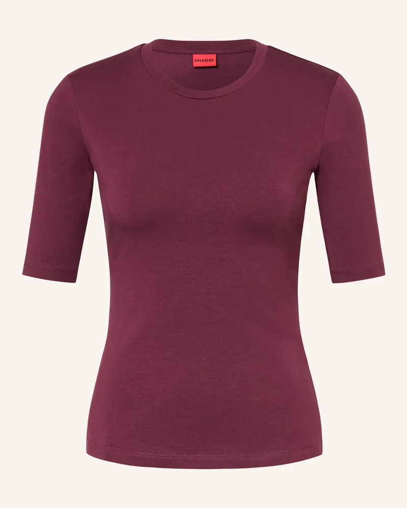 HUGO BOSS T-Shirt Darnelia rot Dunkellila