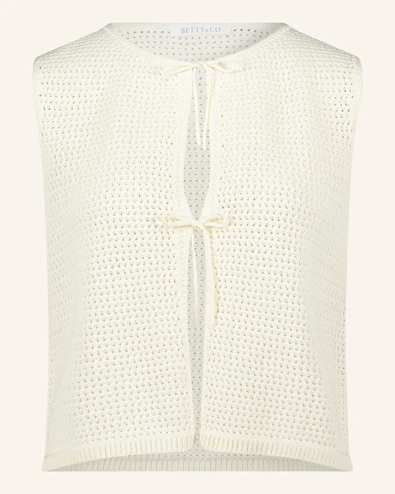 Betty Barclay Strickweste weiss Creme