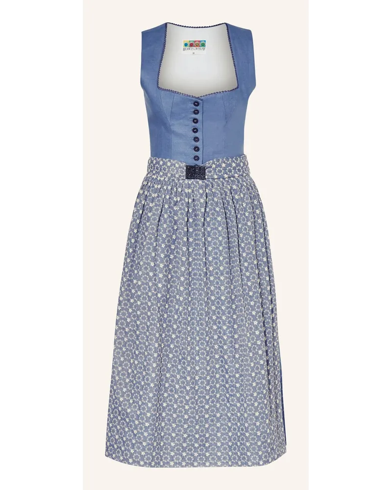 Berwin & Wolff Dirndl mit Leinen Blau