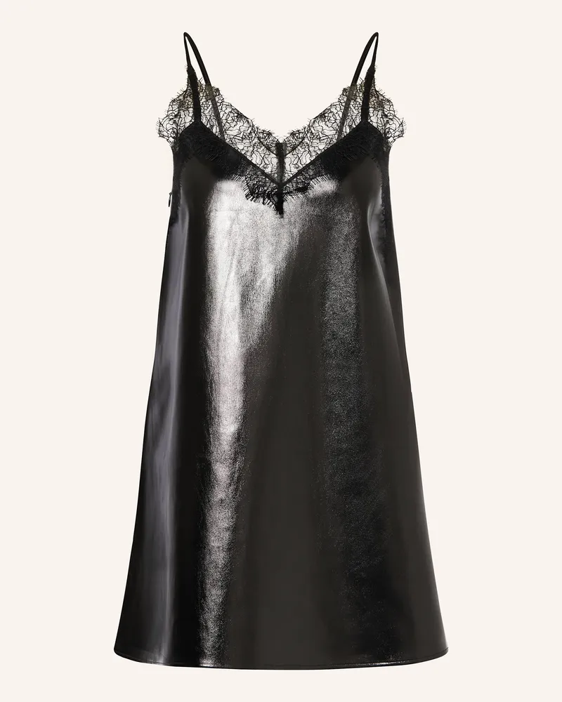 LOVE Stories Negligé Winter In Lederoptik schwarz Schwarz