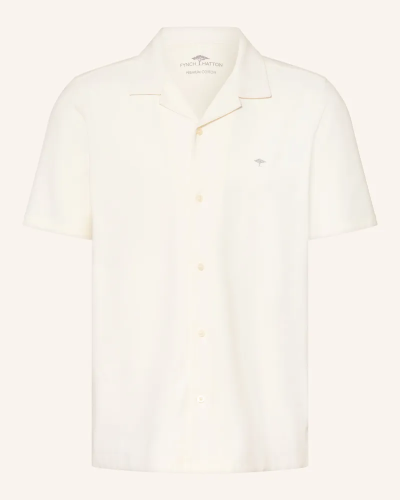 Fynch-Hatton Resorthemd Comfort Fit weiss Creme