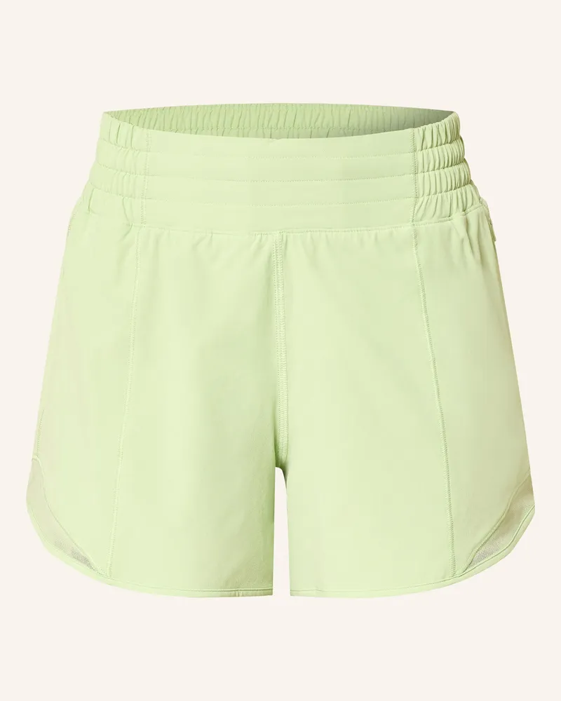 LULULEMON 2-in-1-Trainingsshorts HOTTY HOT SHORT 4IN Hellgrün