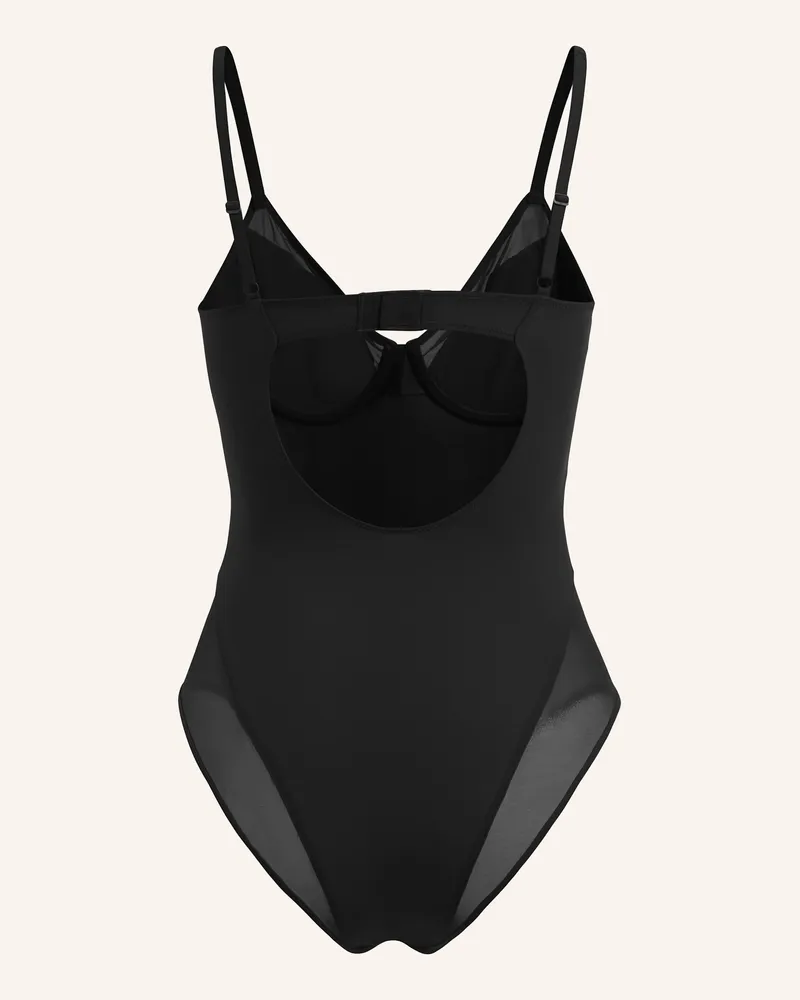 Wolford Bodies Ohne Cups Demi Underwire Bodysuit Bodysuit schwarz Schwarz