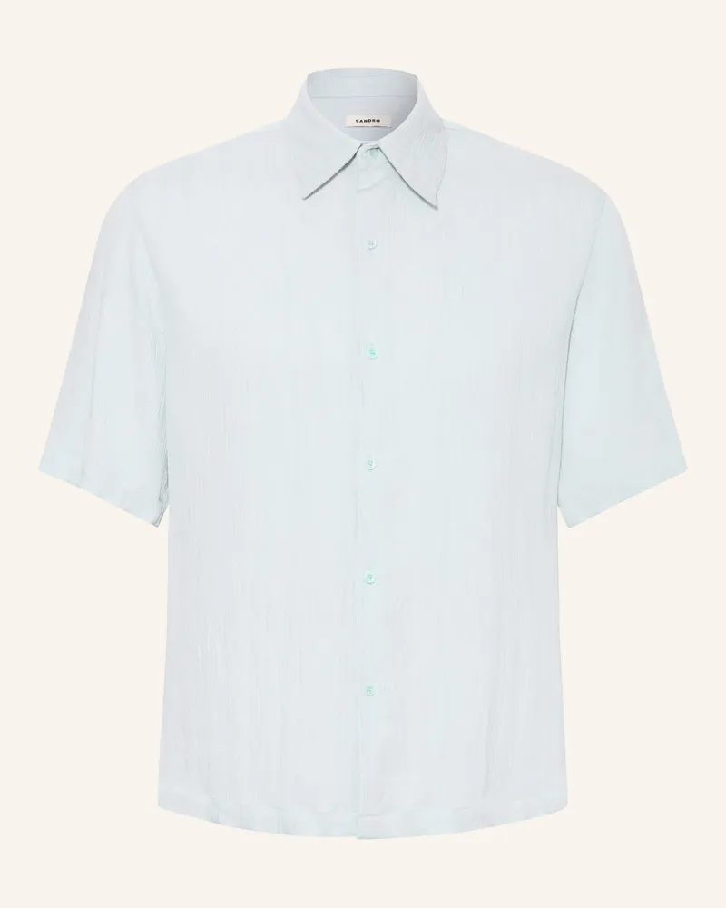 Sandro Kurzarm-Hemd Regular Fit blau Hellblau