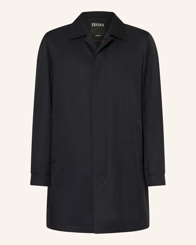 Ermenegildo Zegna Regenmantel Motorin 300 blau Dunkelblau