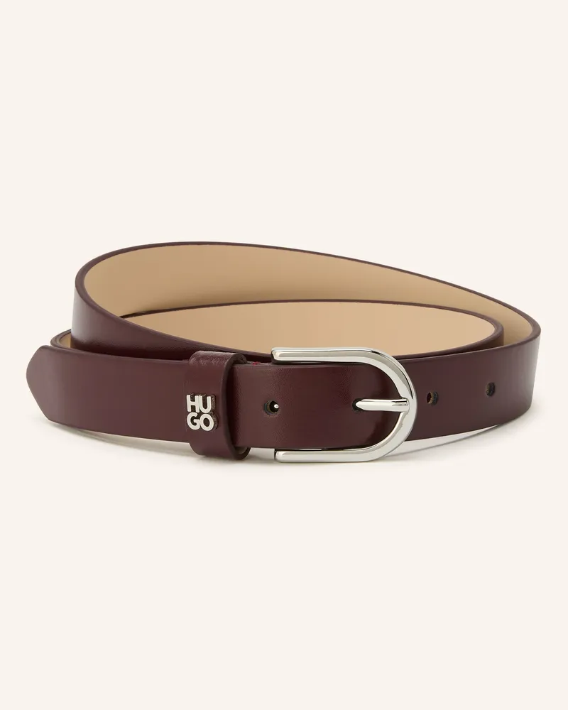 HUGO BOSS Ledergürtel Zoey rot Dunkelrot
