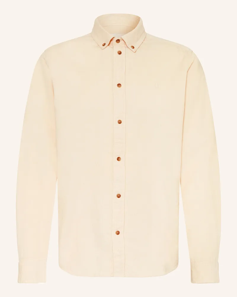 LES DEUX Cordhemd Konrad Regular Fit weiss Creme