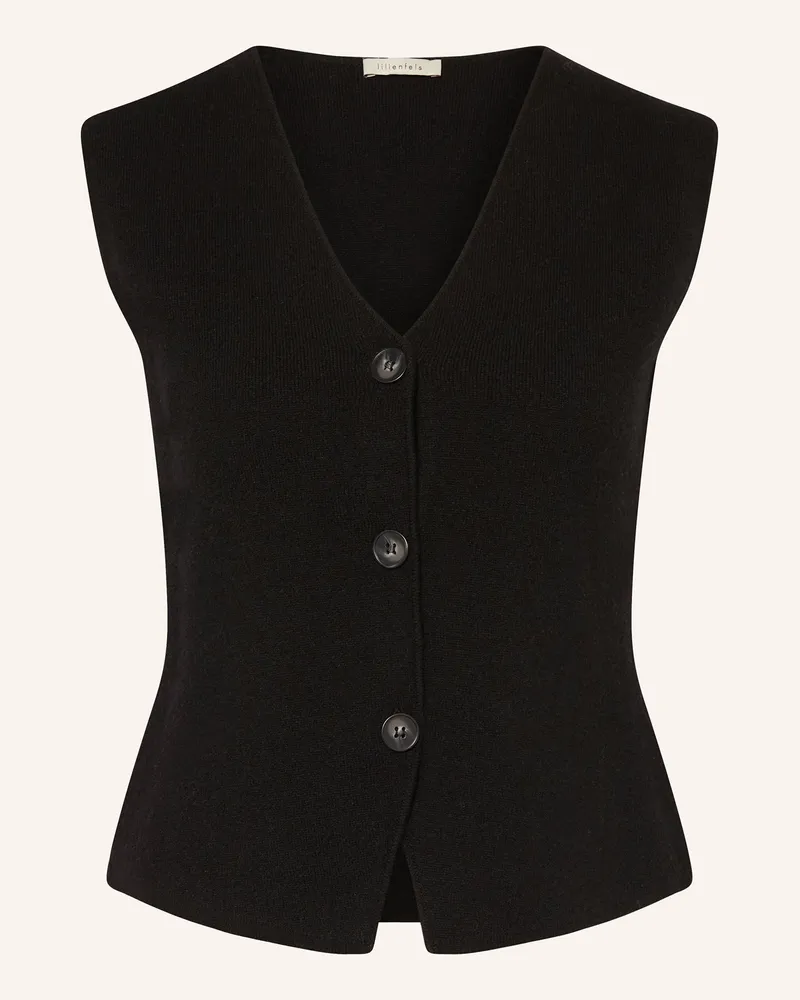 lilienfels Strickweste mit Cashmere Schwarz