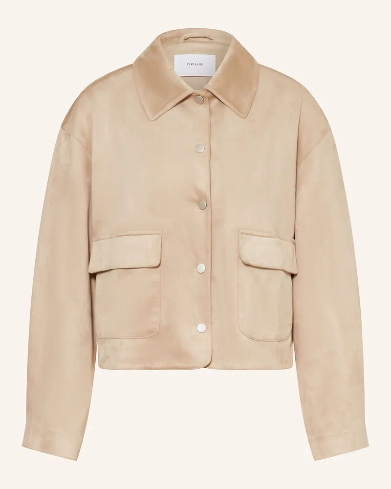 OPUS Overjacket JELIS in Lederoptik Creme