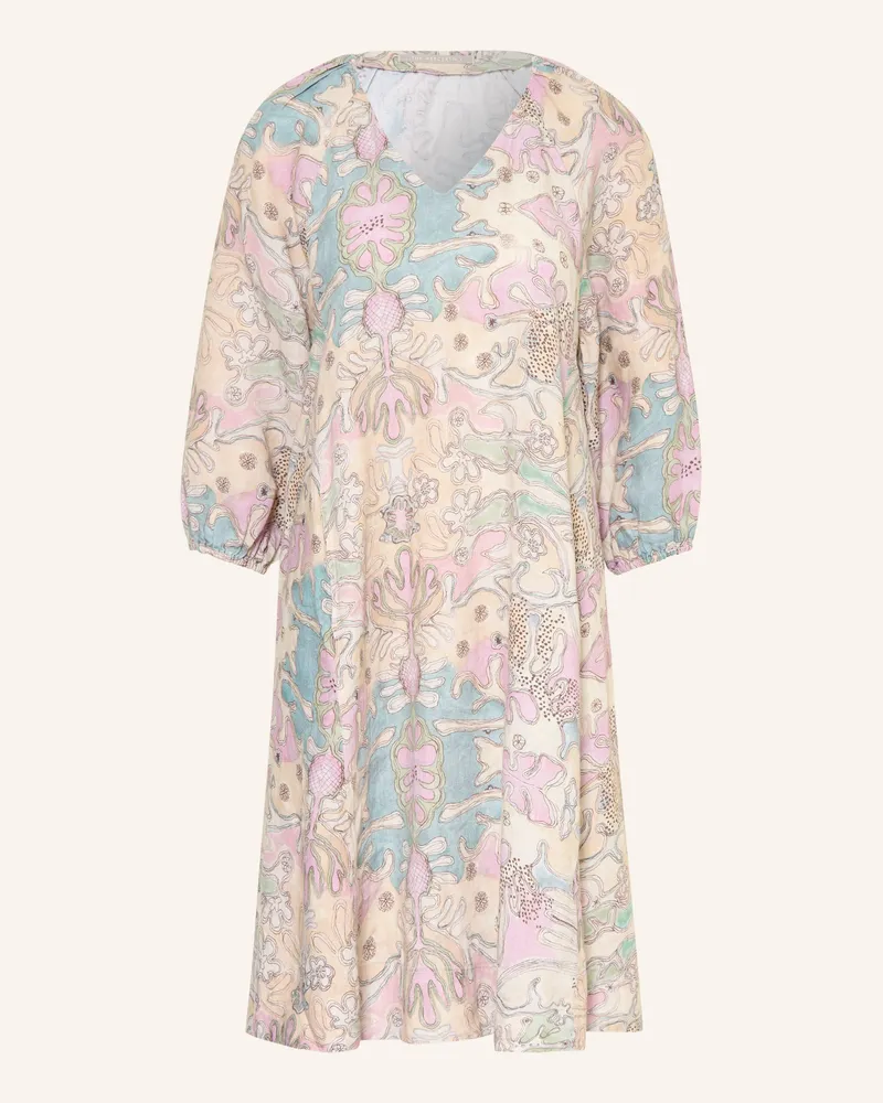 (THE MERCER) N.Y. Leinenkleid Mit 3/4-Arm gelb Beige