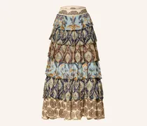 Rock MIXED SCARVES mit Rüschen