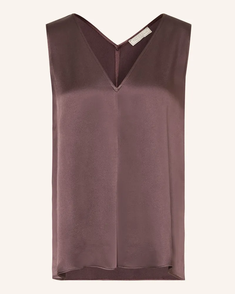 Antonelli Firenze Blusentop Bergamo Aus Satin lila Taupe