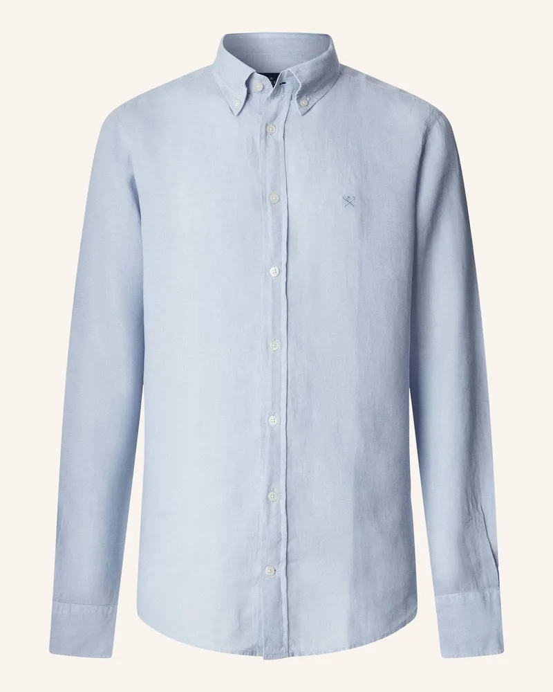 Hackett Freizeithemd Ess Gmd Linen Brpt blau Blau
