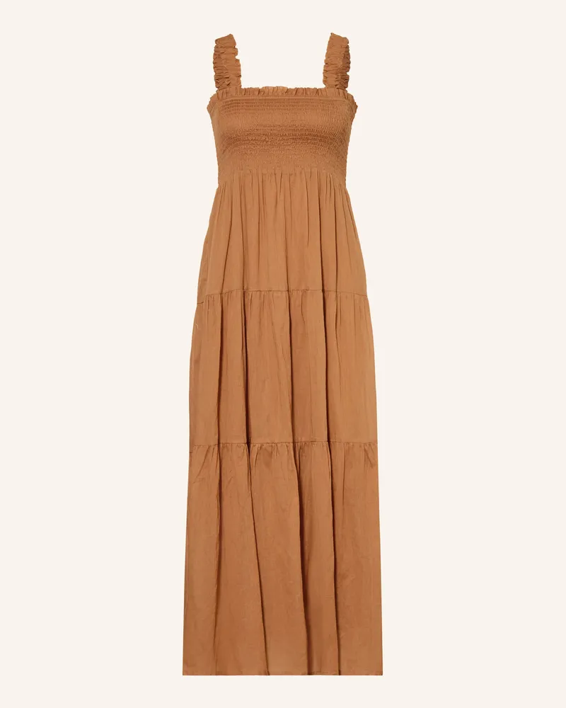 Lollys Laundry Kleid Nudall Mit Rüschen braun Cognac