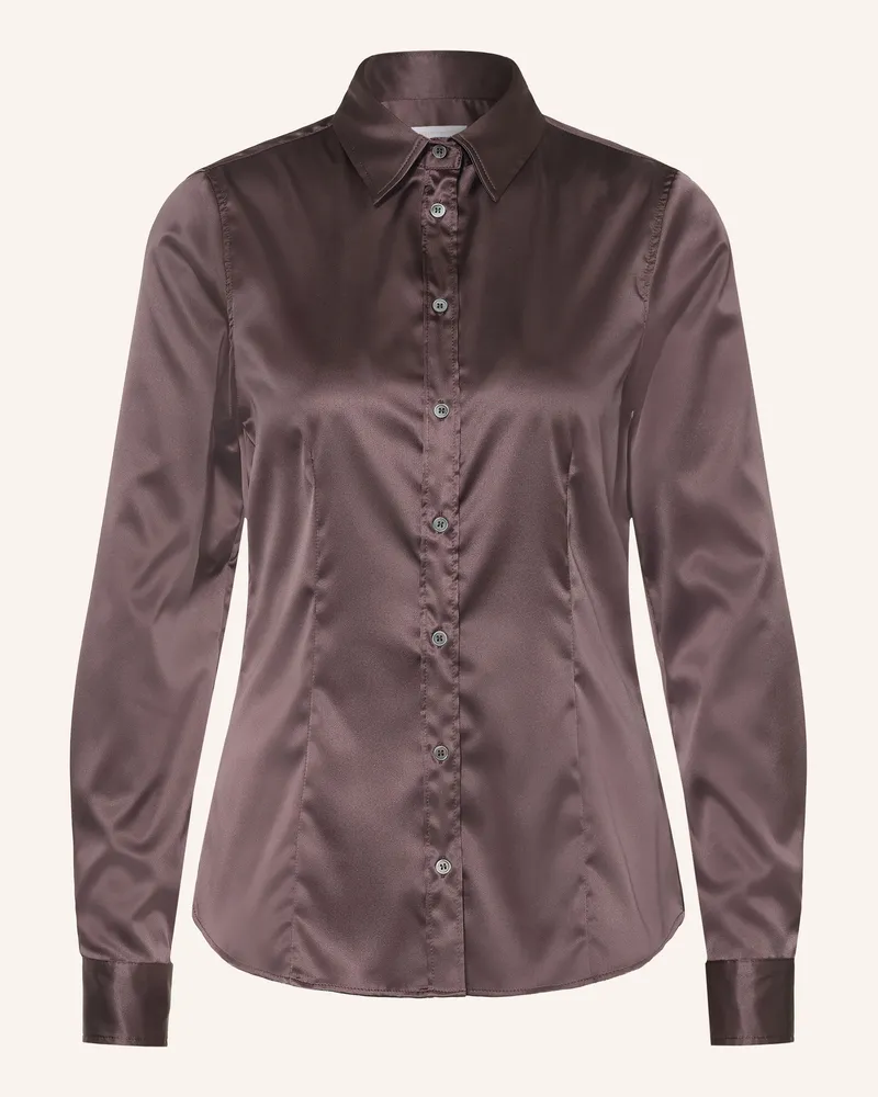 Robert Friedman Hemdbluse Agata Aus Satin braun Dunkelbraun