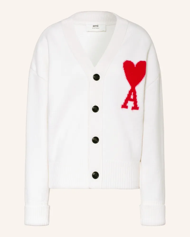 AMI Paris Strickjacke Ecru