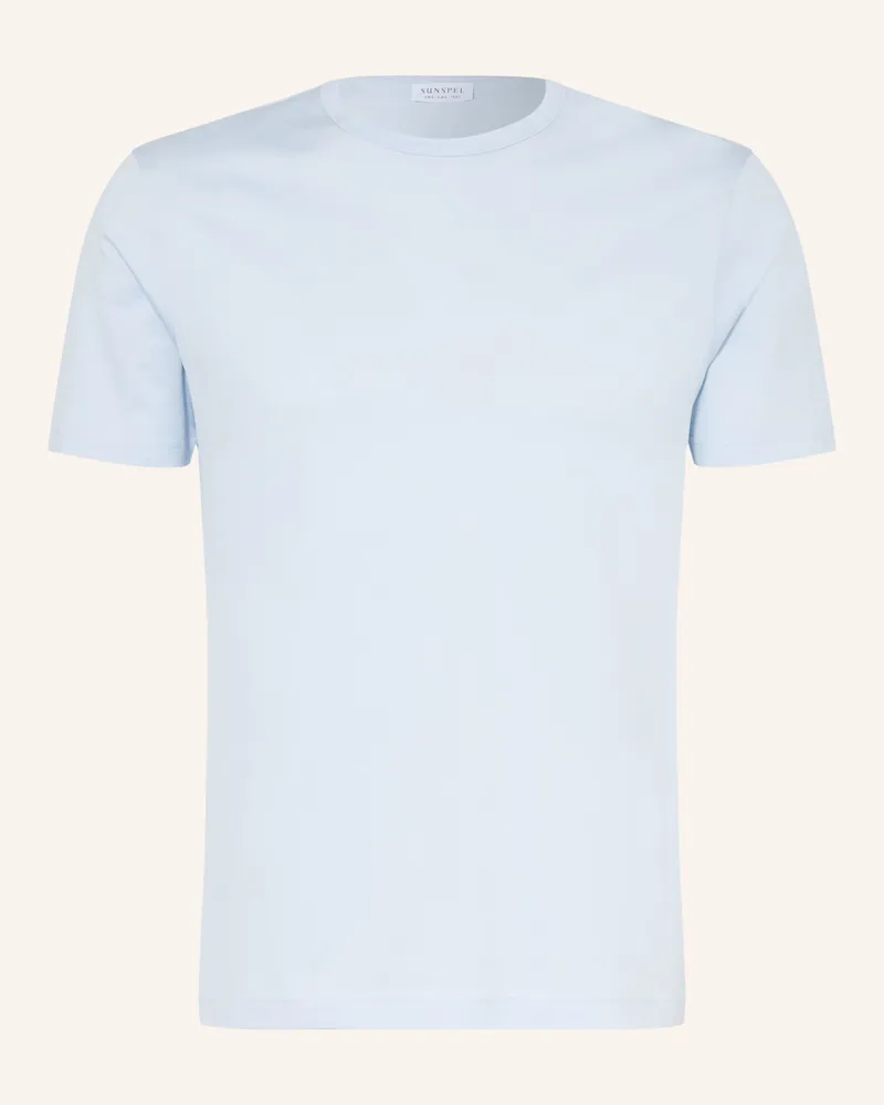 Sunspel T-Shirt blau Hellblau