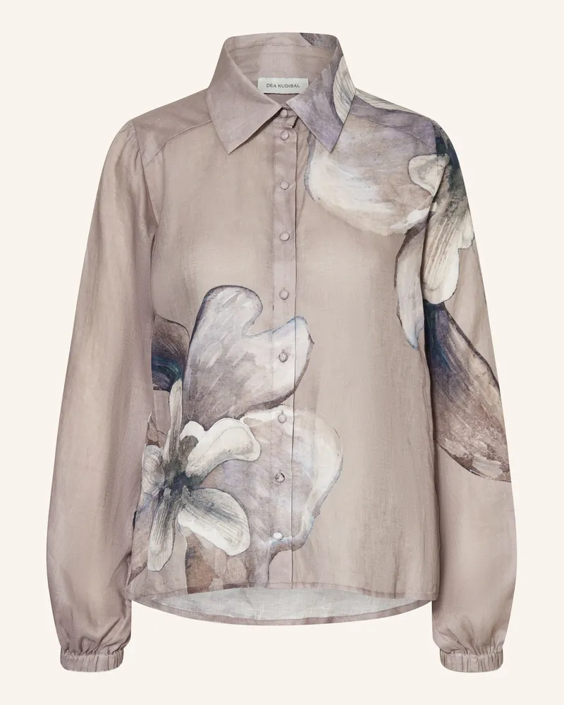 Kudibal Hemdbluse SIOMADEA aus Leinen Taupe
