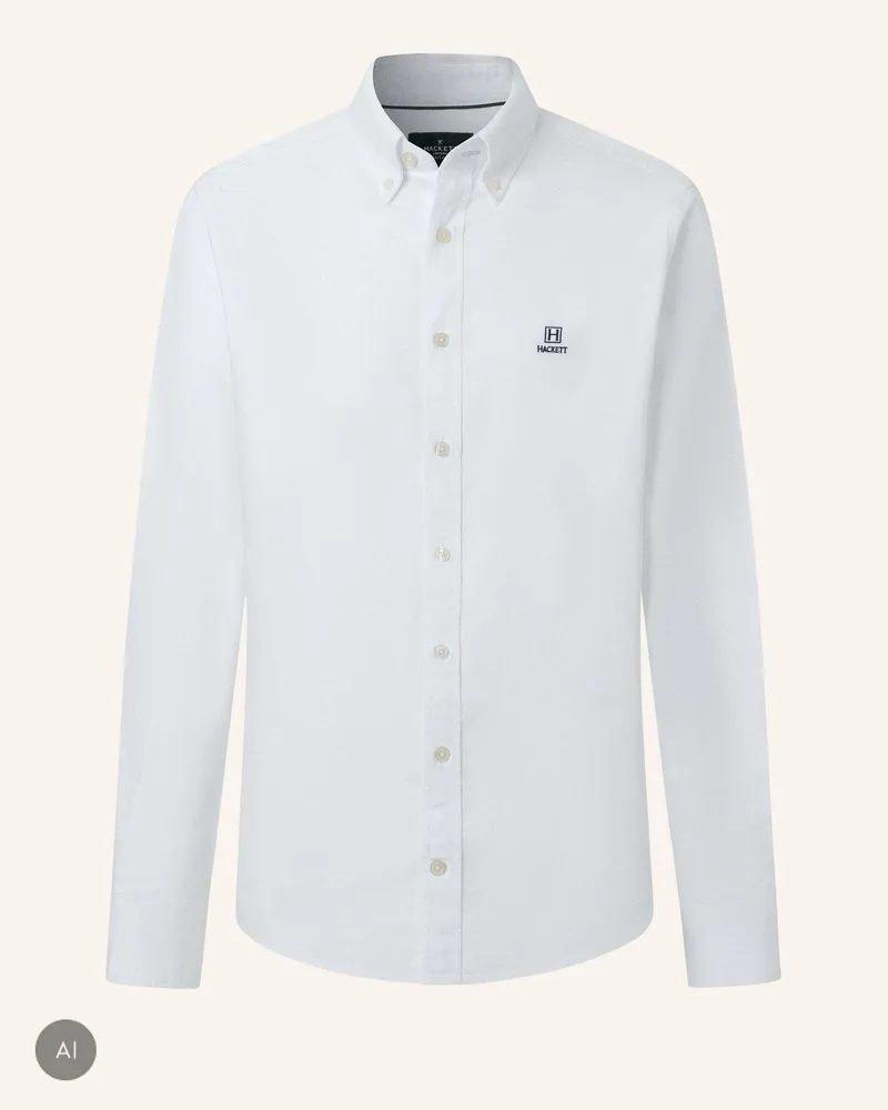 Hackett Freizeithemd Heritage Ess Solid Ox weiss Weiss