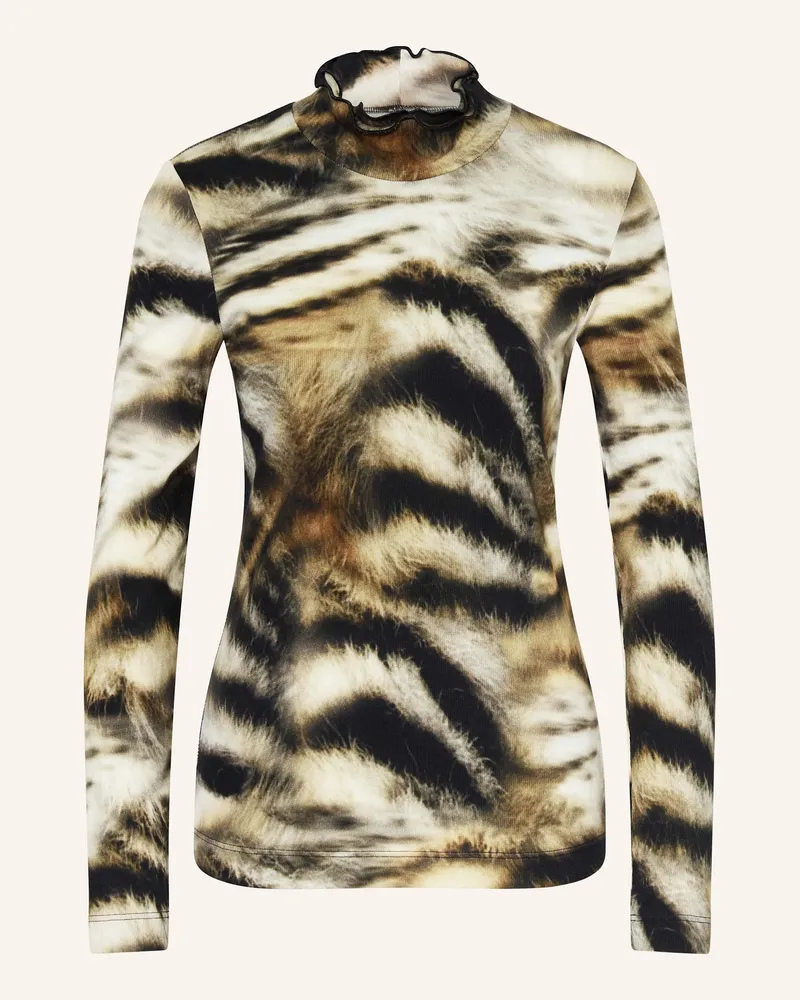 ZAíDA Longsleeve beige Schwarz