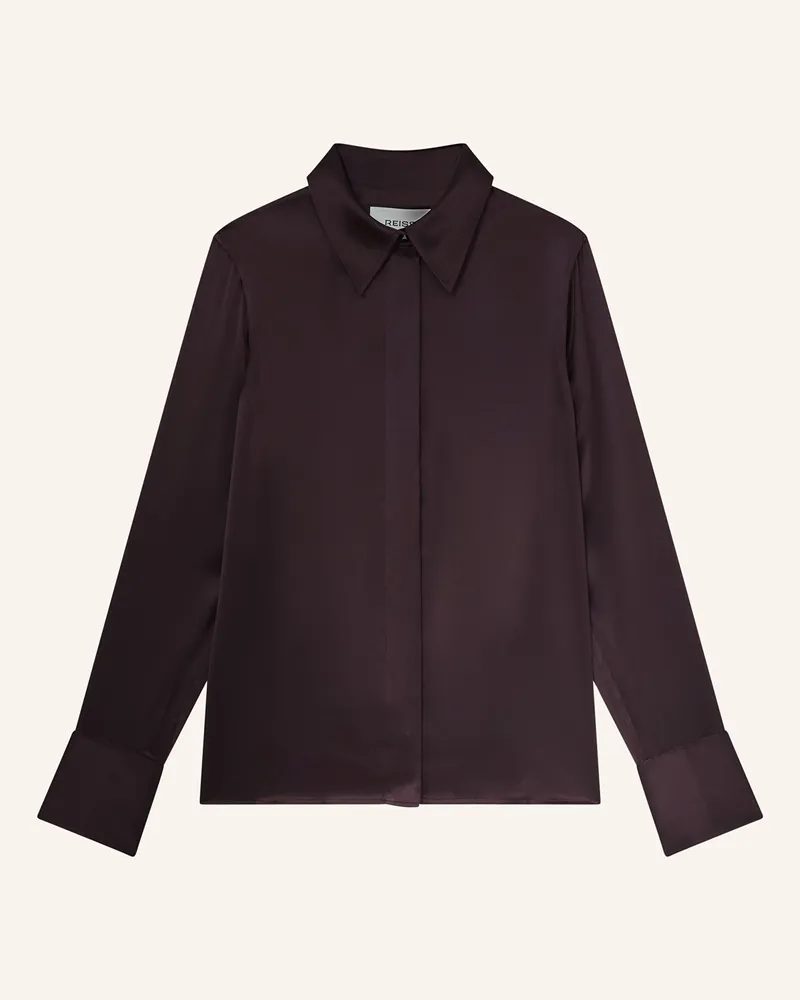 Reiss Hemdbluse AMEIRA aus Seide Dunkellila