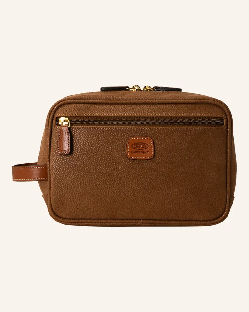 Bric's Kosmetiktasche Cognac