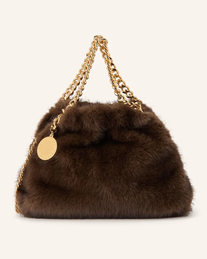 Stella McCartney Umhängetasche Falabella Mini Aus Kunstfell braun Braun